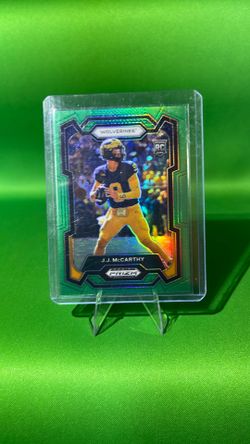 JJ McCarthy 2024 Panini Prizm Draft Picks - Green Prizm #132 Rookie