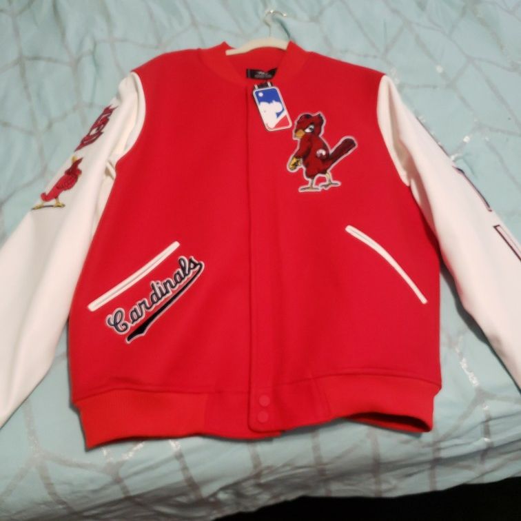 St. Louis Cardinals Red and White Varsity Jacket