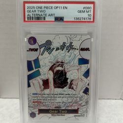 2025 ONE PIECE OP11 GEAR TWO LUFFY PSA10