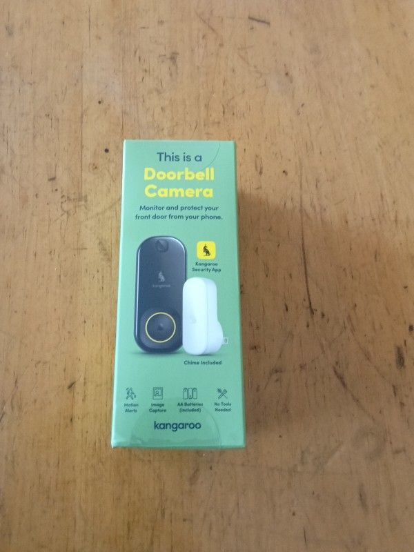 Kangaroo Smart Doorbell Camera And Chime Home Security