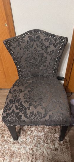 Gray accent chair