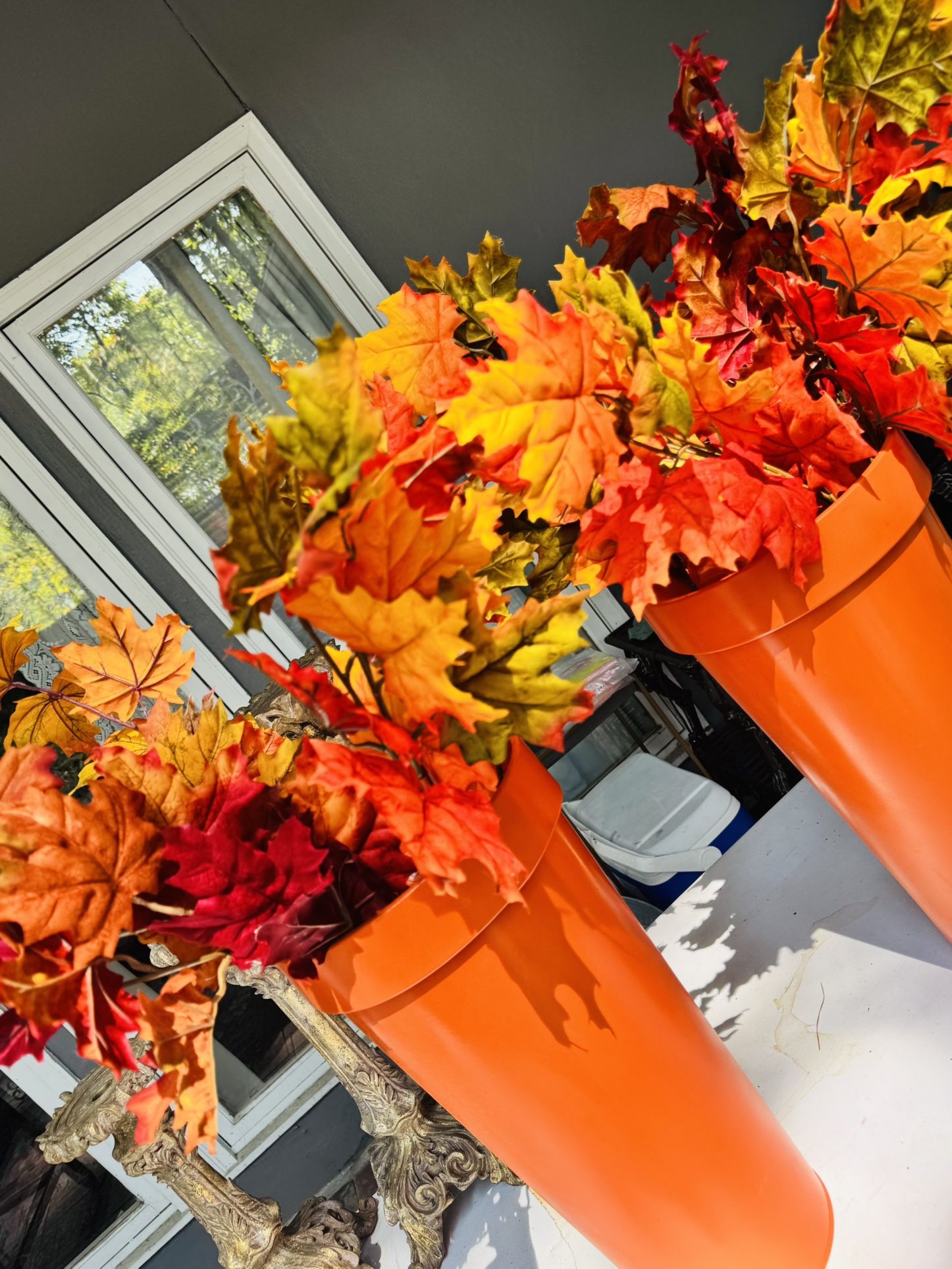 Fall Decor Vases Set With Arrangement