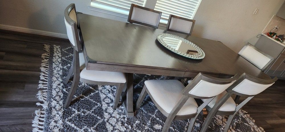 7 Piece Dining Table With Leaf Extender