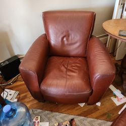 Leather Loveseat ,chair, and Ottoman 