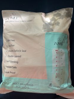 NEW 8oz Zomee Breast Milk Storage Bags – 360 count