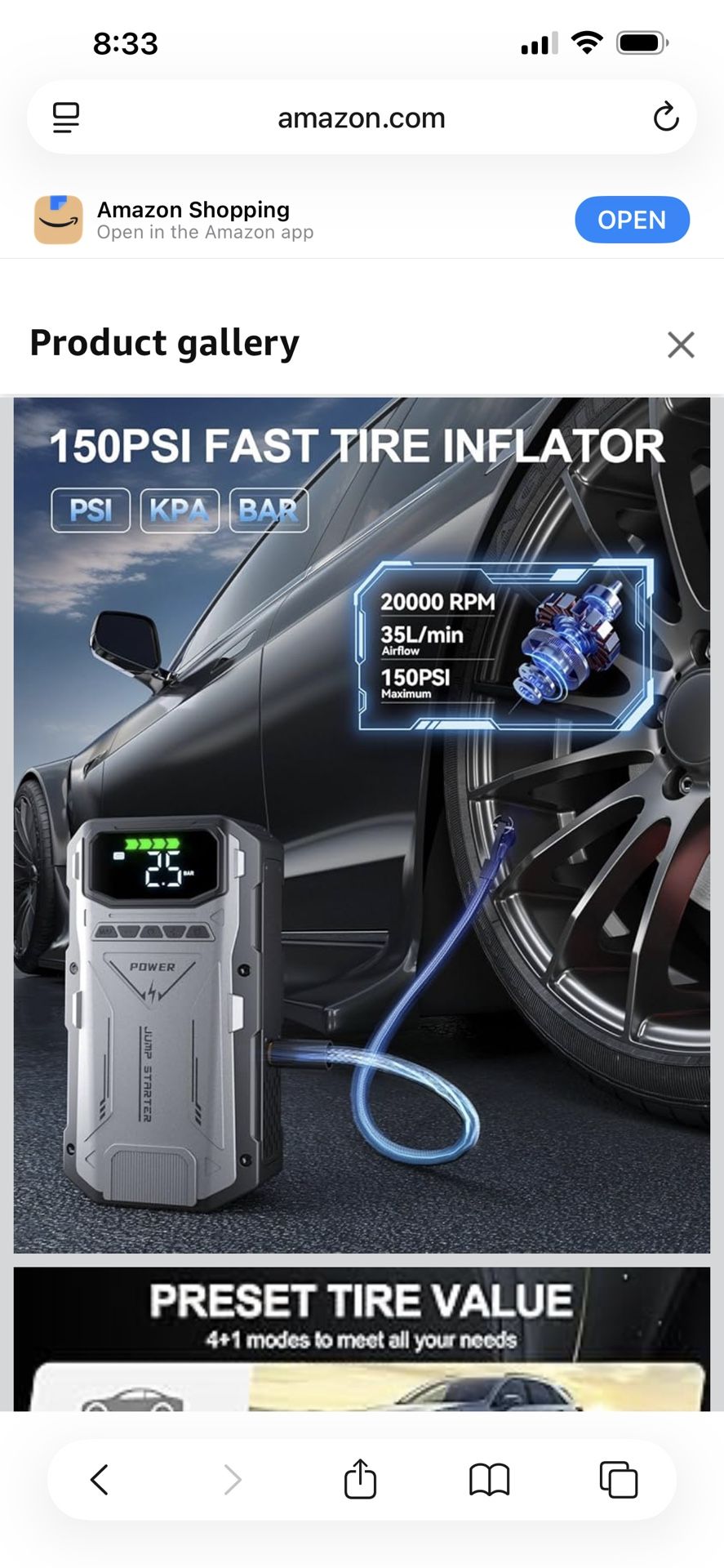 Jump Starter With Air Compressor 