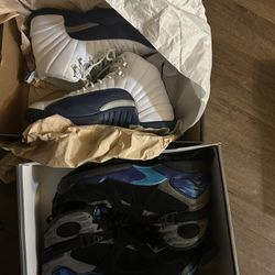 Jordan 12 French Blue And Aqua 8’s 200 Each Size 9.5