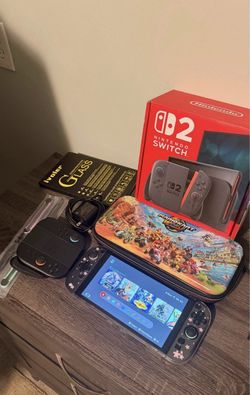 NINTENDO SWITCH 2 + ACCESSORIES (BOX, NEW JOYCONS, CARRYING CASE/BODY CASE, SCREEN PROTECTORS)