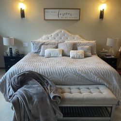 Free King Bed frame And End Of Bed Bench 