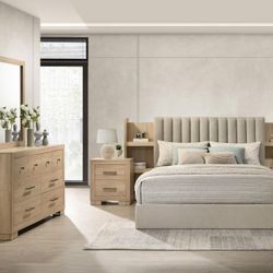Light Oak 4pc BEDROOM SET/ Juego De Cuarto 🔥