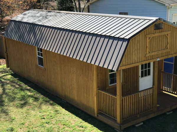12x32 lofted barn storage/portable shed building tiny