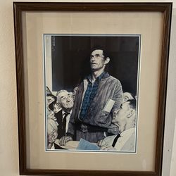 Vintage Norman Rockwell “Freedom Of Speech” Double Matted and Framed Print