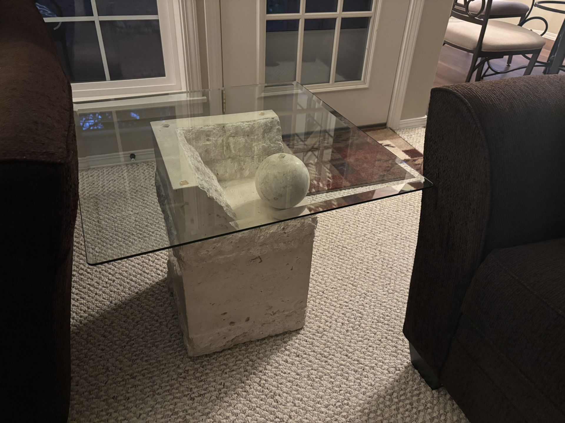 Glass Top End Table