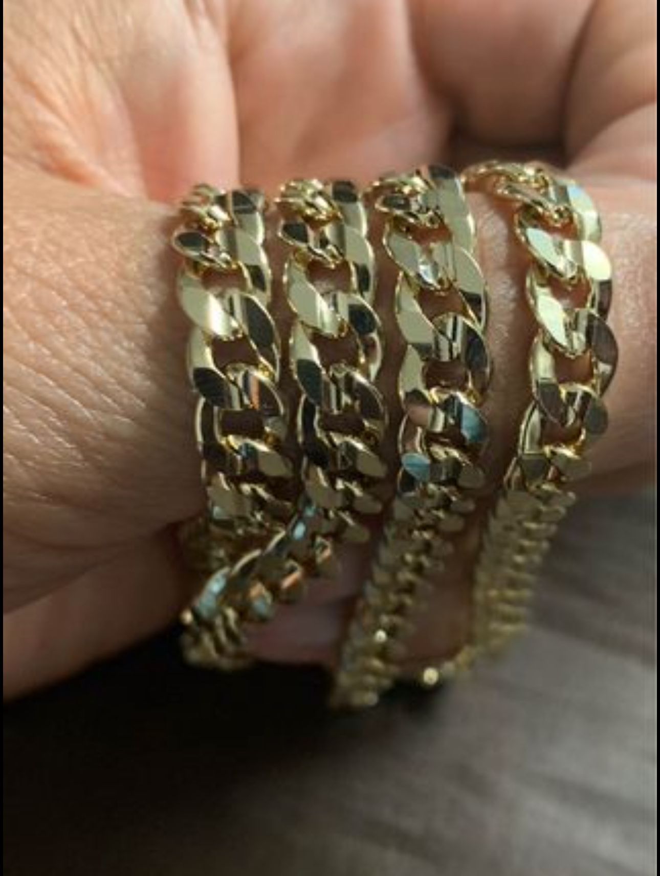 7mm Concave Cuban link Chain Necklace 24 inches