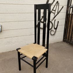 Mid Century Modern Italian Lacquered Black Chairs  //-/-/-//