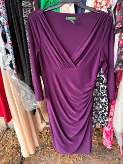 Ralph Lauren Purple Dress, Size 16