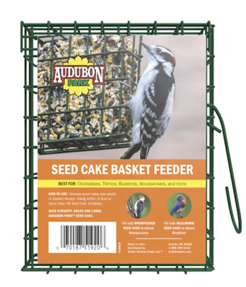 AUDUBON PARK Seed Cake Basket Feeder, New