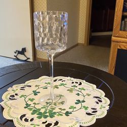 11” Tall Glass Floating Or Pillar Candle Holder