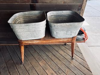 Galvanized wash tubs