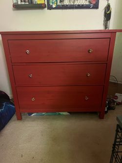 IKEA red dresser