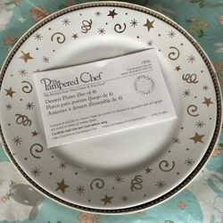 Pampered Chef Set Of 4 Dessert Plates 