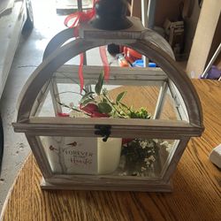 Decorative Wooden Lantern - Heartfelt Home Accent! 