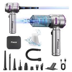 BRAND NEW IN BOX! Handheld Vacuum Cordless, Car Vacuum Cleaner with Brushless Motor, Strong Suction Vacuum & Compressed Air Dusters with LED Light, Ty