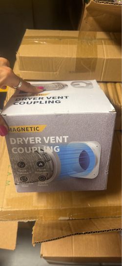 New! Magnetic Dryer Vent Coupling DV180 - Airtight Seal, Quick-Connect & Easy Clean, Strong Magnet Self-Alignment, Includes 4" Duct and two Clamps
