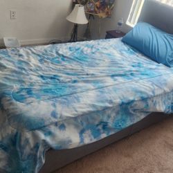 Cushioned Bed Frame + Nordic Rest Matress Twin Size Set