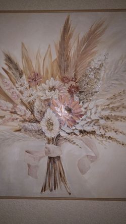 🌸 Floral Wall Art & Metal Candle Sconce Set