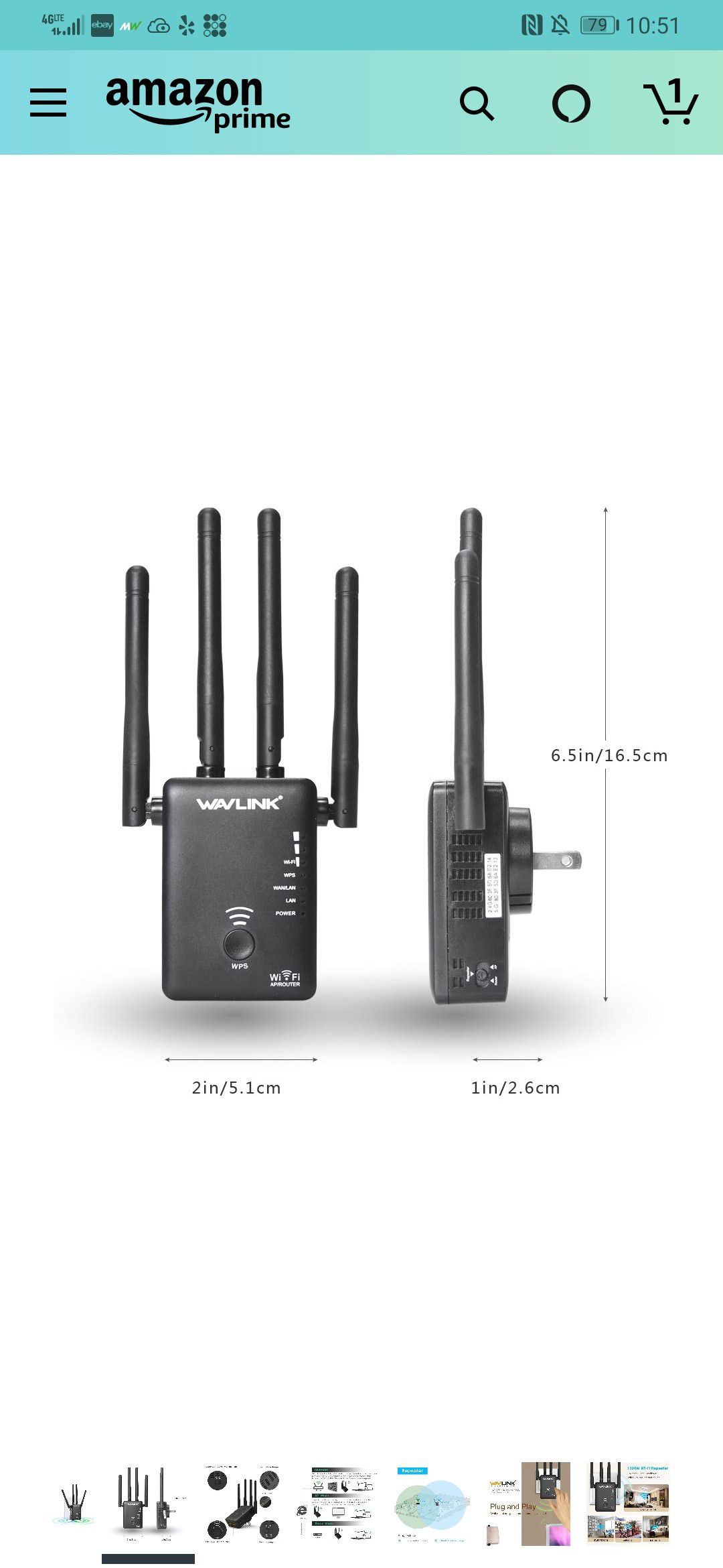 WAVLINK 1200M High Power WiFi Range Extender with Router Function,WiFi Booster 2.4G+5GHz WPS WiFi Repeater with 4 External Antennas