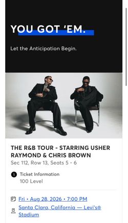 Chris Brown & Usher - 8/28 Levi’s Stadium
