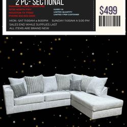 2PC GREY SECTIONAL