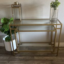 Z GALLERIE Gold console Table