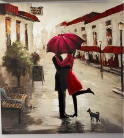 Couple in the rain