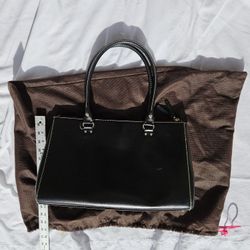 KATE SPADE BLACK PURSE. USED BUT NICE!  9” TALL 15” WIDE 5” DEEP. GENUINE!