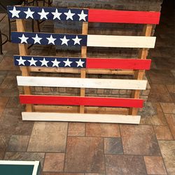 Flag Pallet Art Yard Decor