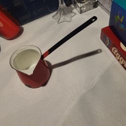 Vintage enamelware dipper/  pourer