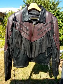 CHROME GEAR Womens Fringe Motorcycle Jacket