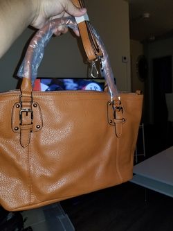 BROWN/MUSTARD PURSE/BAG