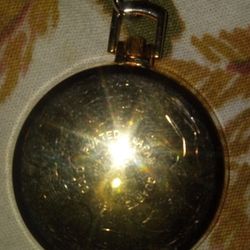 Quamex 18k Gold Plated Pocket Watch
