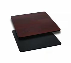 24 in. Black or Mahogany Reversible Laminate Square Table Top