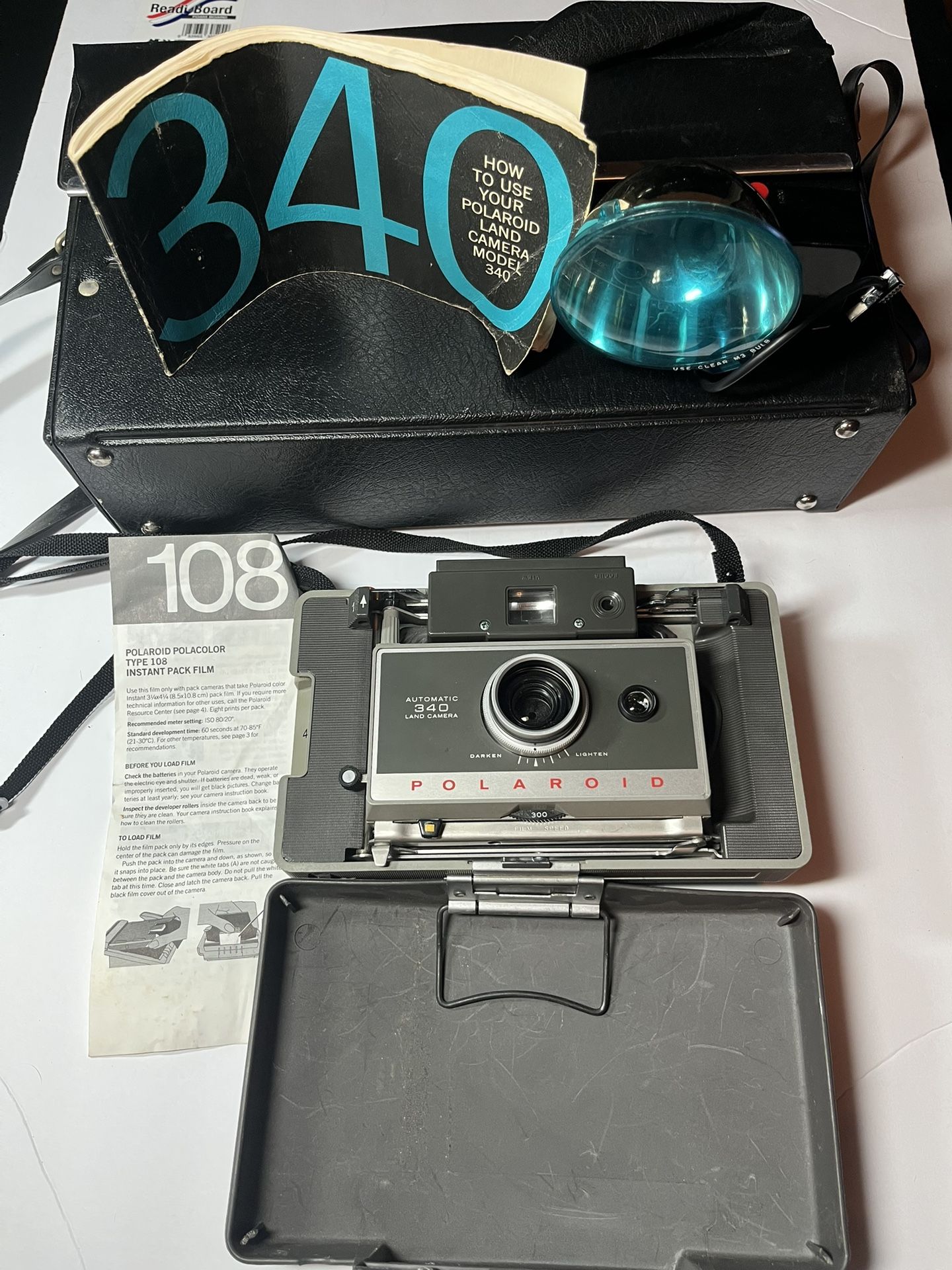 Vintage Polaroid Automatic 340 Land camera Antique Film Camera