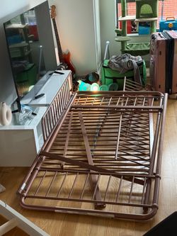 Metal loft bed twin