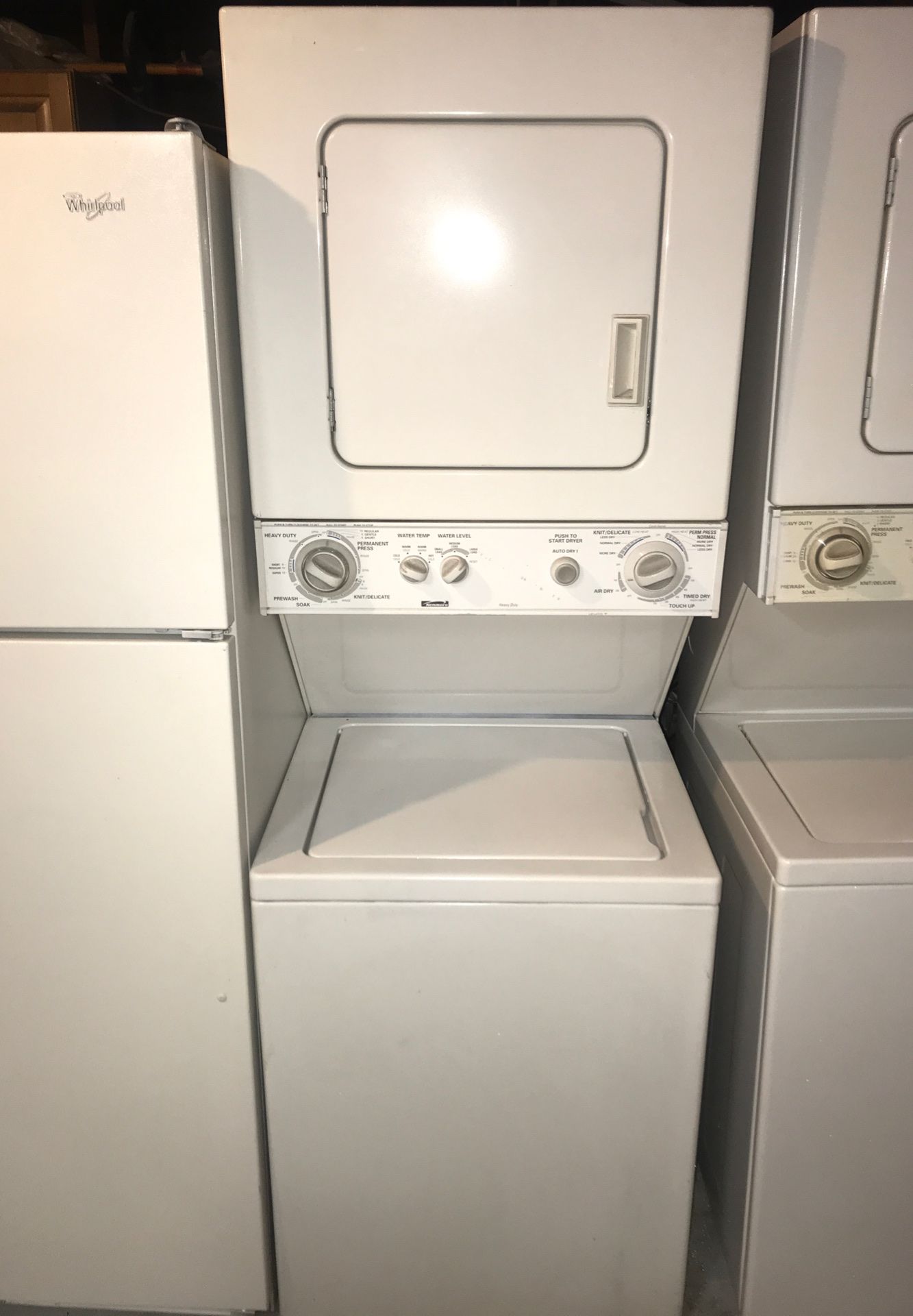 Kenmore washer and gas dryer Stacable works perfectly 24” wide