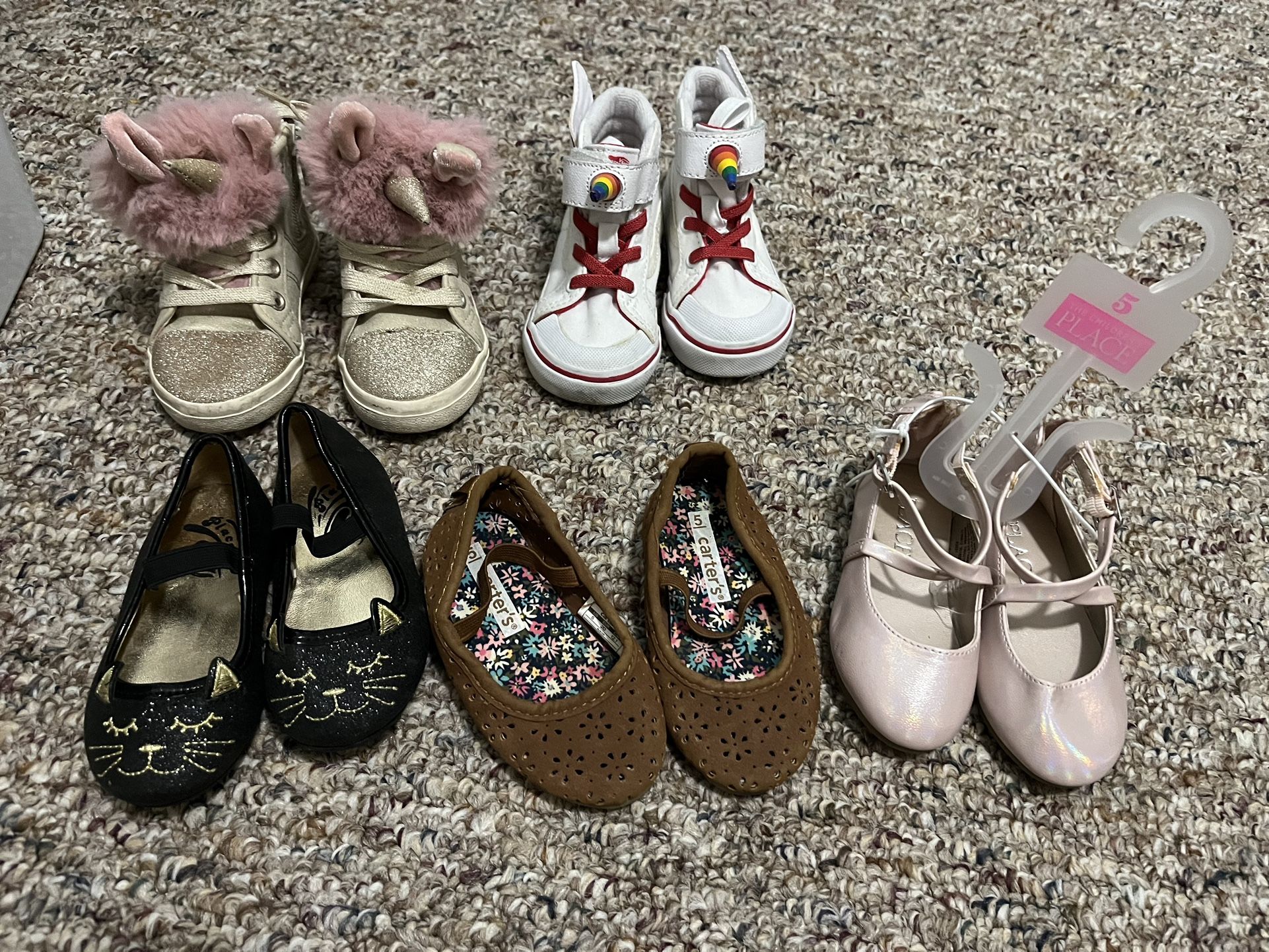 Baby Girl Sneakers And Shoes Carters Children’s Place Unicorn Vans Size 5c