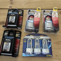 Padlocks.  Various Types.  Brand New Sealed.  
