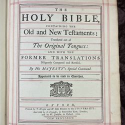 1772 Large Quarto 1st Ed. Second Issue King James Bible Ruled in red Printed in Oxford Edited By Benjamin Blayney-Historically Owned By Sumner Family