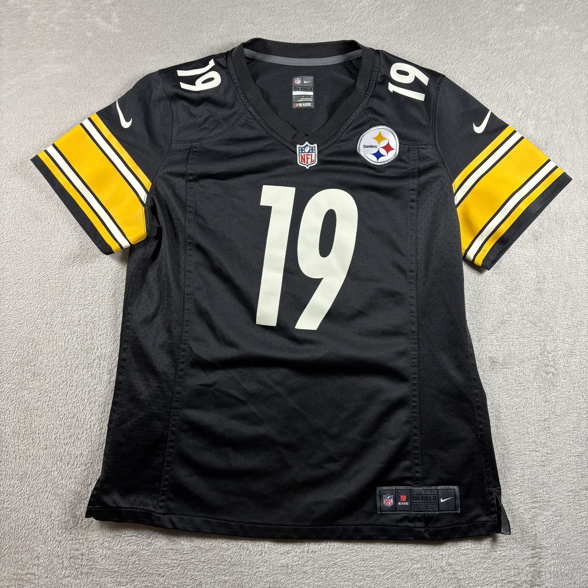 Nike Women's L Pittsburgh Steelers Juju Smith-Schuster #19 NFL Black Jersey#1149