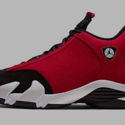 Jordan Retro 14 Size 8 Red And Black